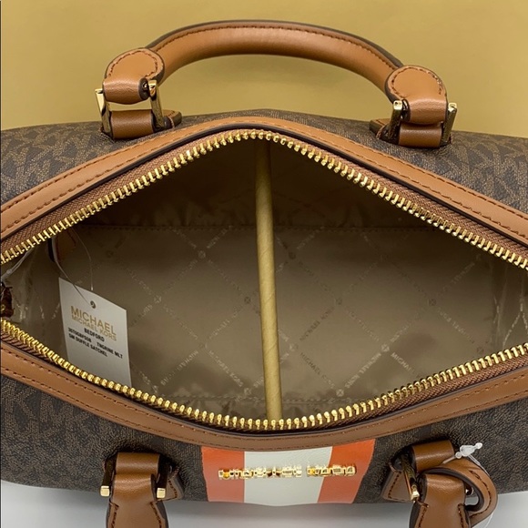 MICHAEL KORS BEDFORD SMALL DUFFLE SATCHEL TNGRINE - Picture 12 of 16